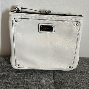 Nine West White Crossbody with Metal Studs